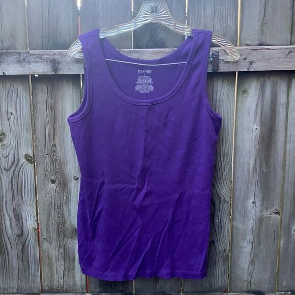 St. John's Bay Tops - *Lot of 2*St. John’s Bay purple ribbed tank top sz. XL